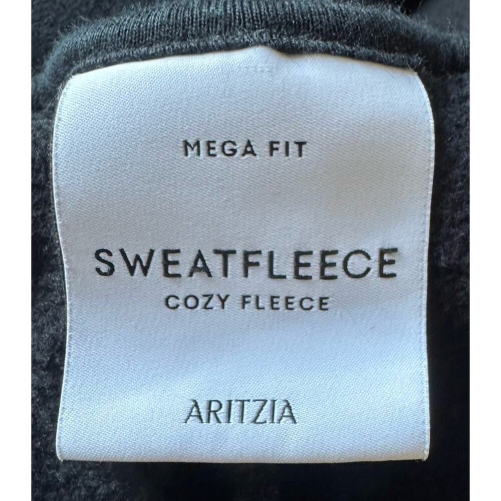 Aritzia Cozy Sweatfleece Mega Baggy Fold Sweatpants Women’s XS Black Wide Leg - Picture 8 of 11
